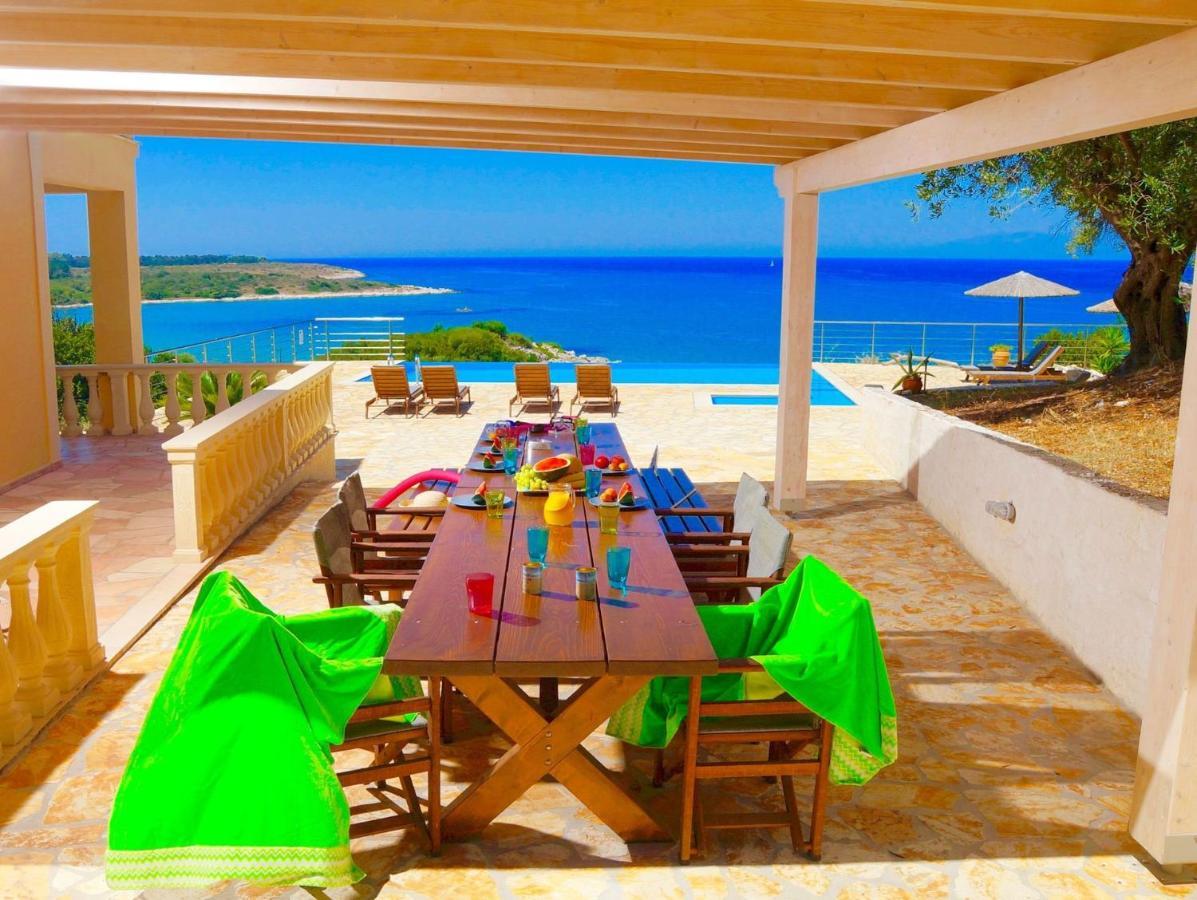 Beachfront Villa Seasun By Posarellivillas Agios Spyridon  Luaran gambar